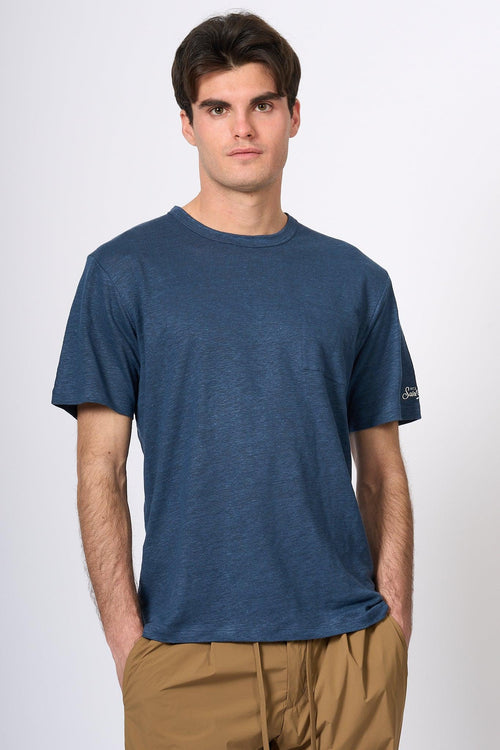 Saint Barth T-shirt Taschino Blu Uomo