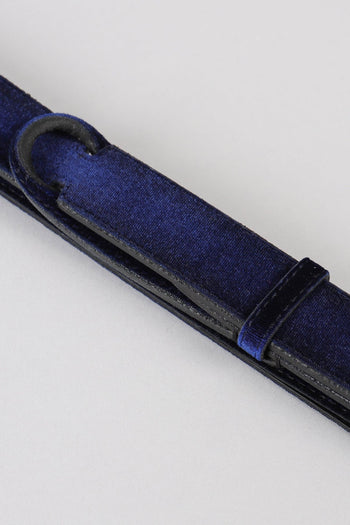 Cintura Nobuckle Velvet Blu Uomo - 3
