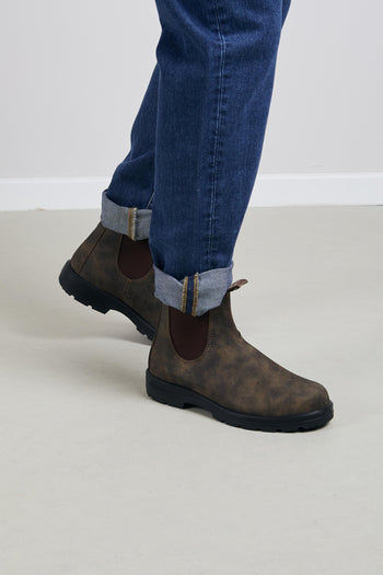Boot Rustic Brown Leather Marrone Uomo - 4