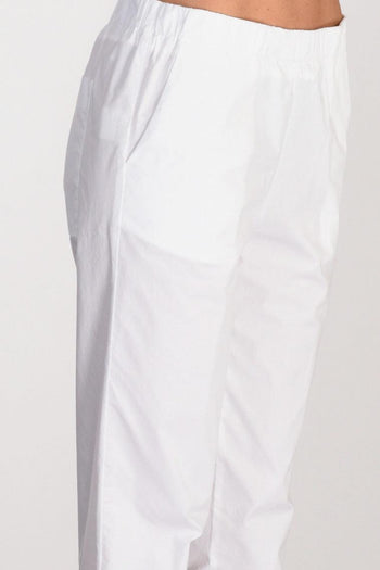 Pantalone Popeline Bianco Donna - 5