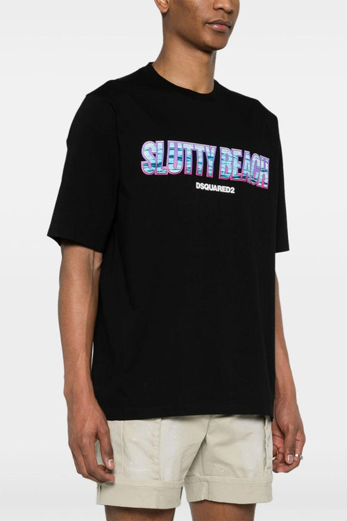 2 T-shirt Nero Uomo Slutty Beach - 1