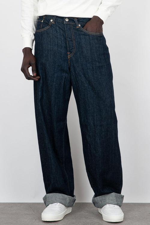 Jeans Wide Denim Blu Scuro