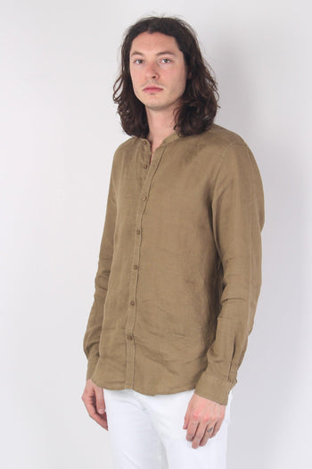 Camicia Lino Coreana Camel - 5