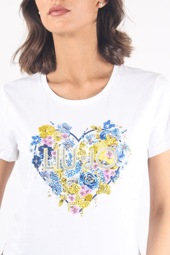 T-shirt Logo Cuore Bco/spring - 7