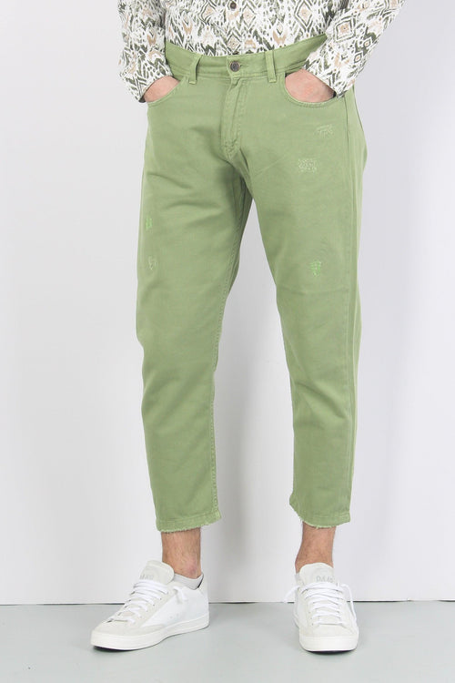 Pantalone Cropped Oliva - 2