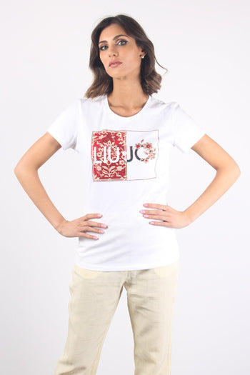 T-shirt Logo Cuore Bco/orient - 4