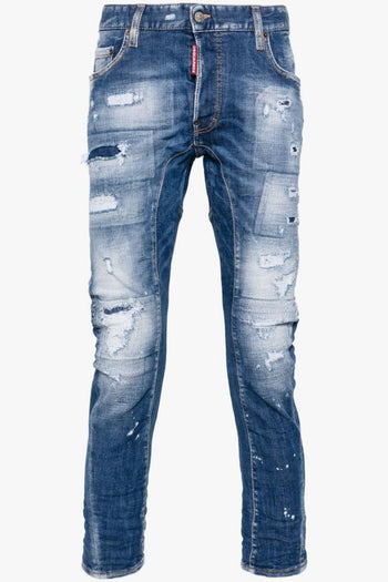 2 Jeans Blu Uomo slim con effetto vissuto Tidy Biker - 5