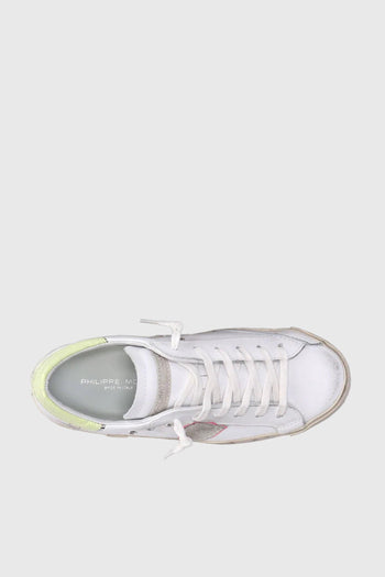 Sneaker PRSX Pelle Bianco/Giallo Fluo - 5