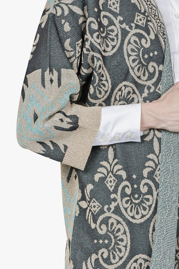- Kimono in maglia - 430313 - Verde/Oro - 6