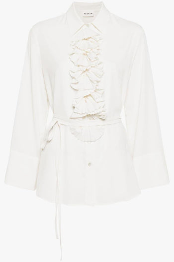Camicia Bianco Donna con ruches - 5