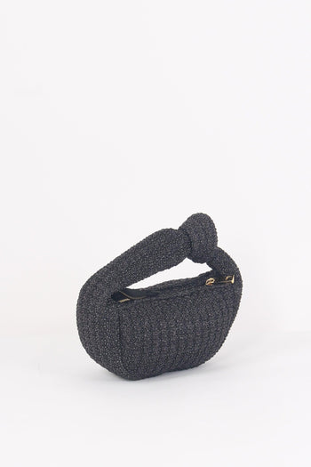 Mezzaluna Rafia Crochet Nero - 5