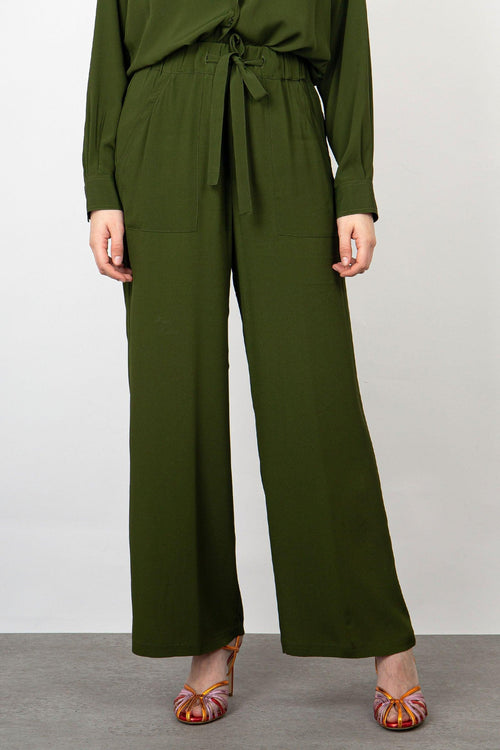 Pantalone Vanda Seta Verde