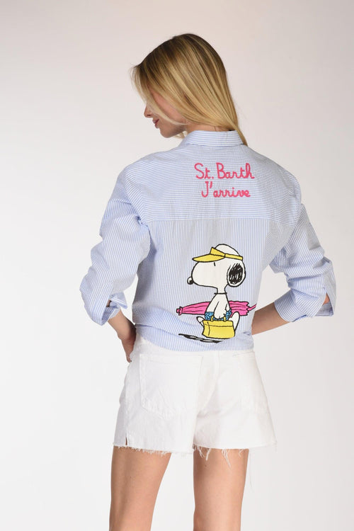 Saint Barth Camicia Brigitte Azzurro/bianco Donna - 1