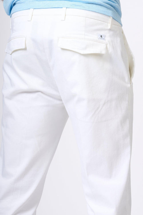 Pantalone Prince in Cotone Bianco Uomo - 2