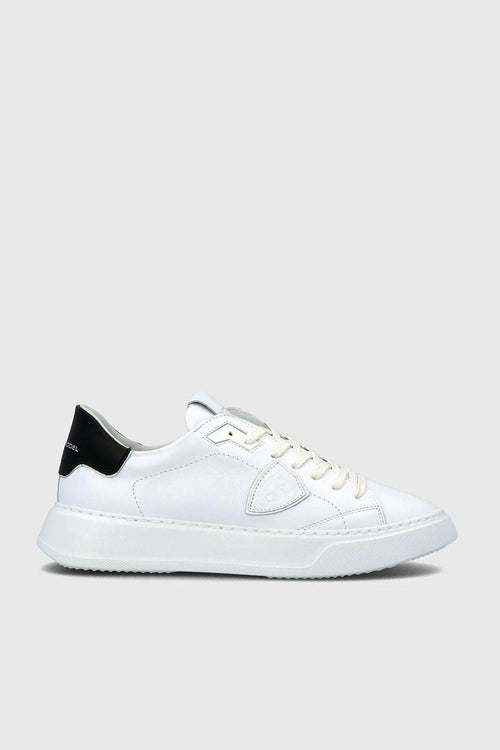 Sneaker Temple Veau Pelle Bianco/Nero - 1