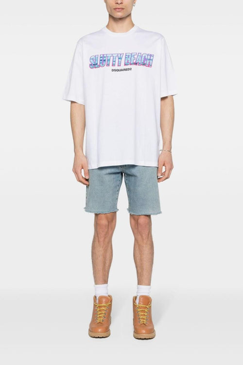 2 T-shirt Bianco Uomo Slutty Beach