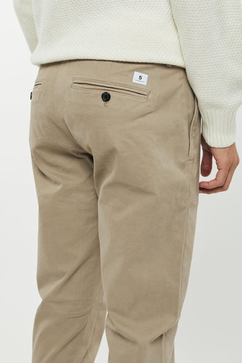 Pantalone Chino Mike Cotone/Modal/Elastan Colore Sand - 5