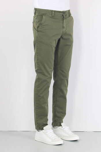 Pantalone Chino Cotone Olive Green - 5