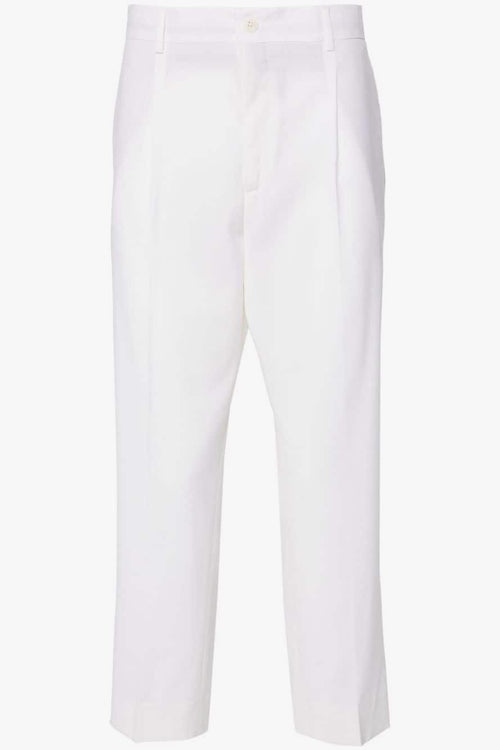 Pantalone Bianco Uomo sartoriali crop a vita media - 1