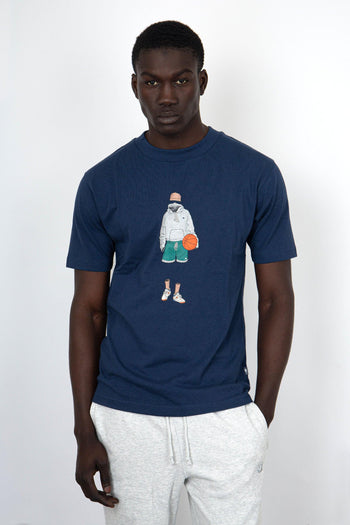 T-shirt NB Athletics Basketball Style Cotone Blu - 5