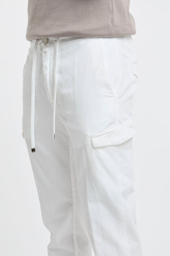 Pantalone Chino in Cotone/Lino/Lycra Blu - 6
