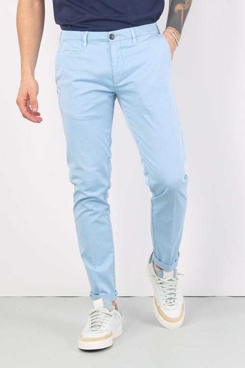 Pantalone Chino Slim Fit Celeste - 2
