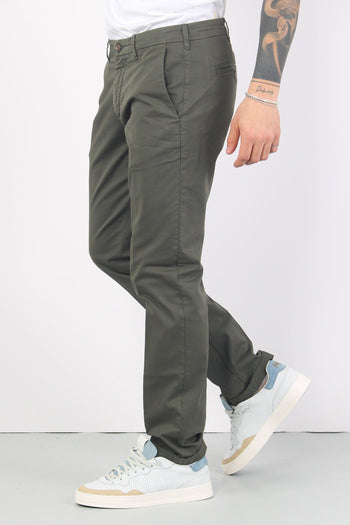 Pantalone Gabardina Basic Verde Militare - 5