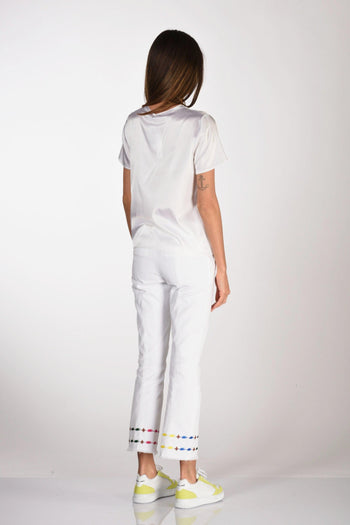 Tshirt Seta Bianco Donna - 5