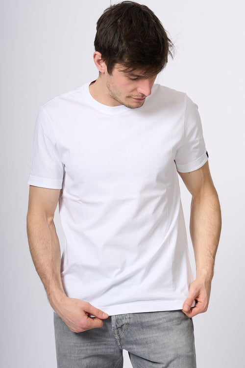 T-shirt in Jersey Bianco Uomo