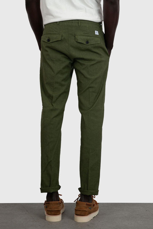 Pantalone Prince Pinces Cotone Verde Militare
