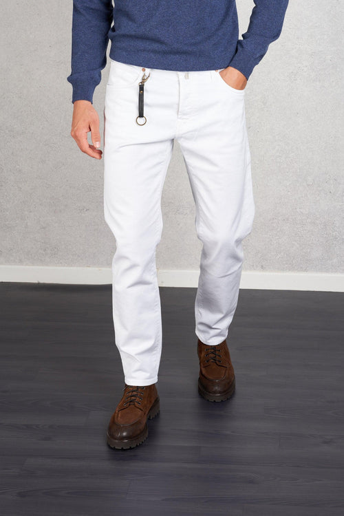 Denim Jeans Bianco Uomo