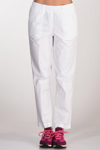 Pantalone Popeline Bianco Donna - 3