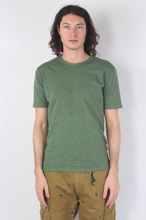 T-shirt Cotone Fiammato Green - 1