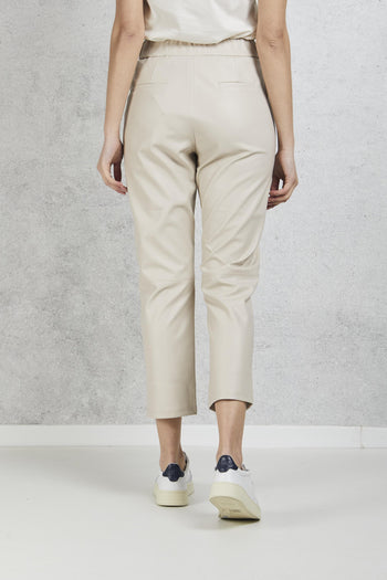 Pantalone Ecopelle Bianco Donna - 4