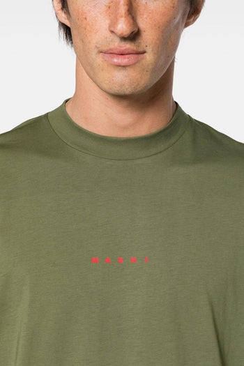 T-shirt Verde Uomo Stampa Logo - 3