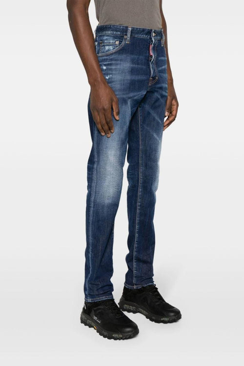 2 Jeans Blu Uomo skinny Cool Guy effetto vissuto