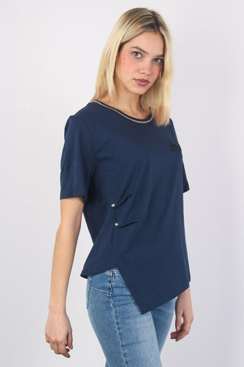 T-shirt Collo Lurexx Arriccio Dress Blue - 7