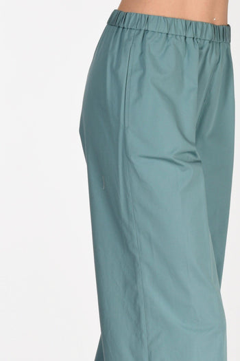 Pantalone Elastico Azzurro Donna - 4