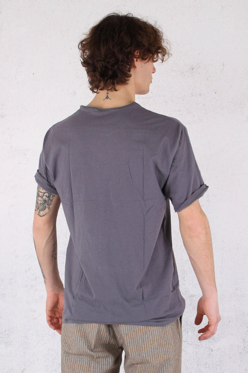 T-shirt Cotone Collo Rullino Grey - 2