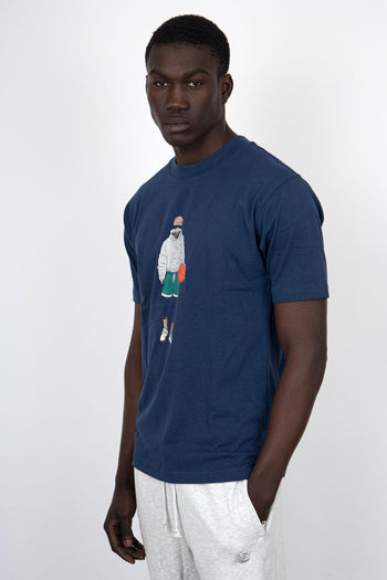 T-shirt NB Athletics Basketball Style Cotone Blu - 3
