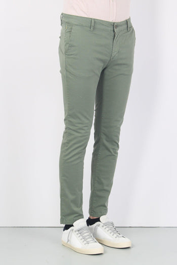 Pantalone Chino Slim Verde Militare - 6