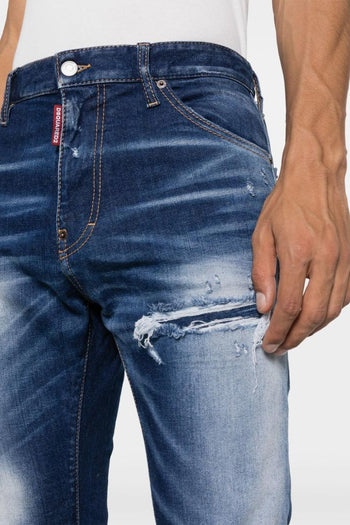 2 Jeans Blu Uomo slim Cool Guy con effetto vissuto - 3