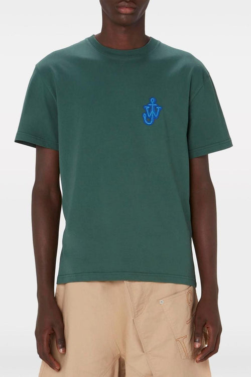 T-shirt Verde Uomo Patch Logo