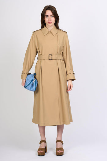 Trench Giostra Lungo Miele Donna - 3