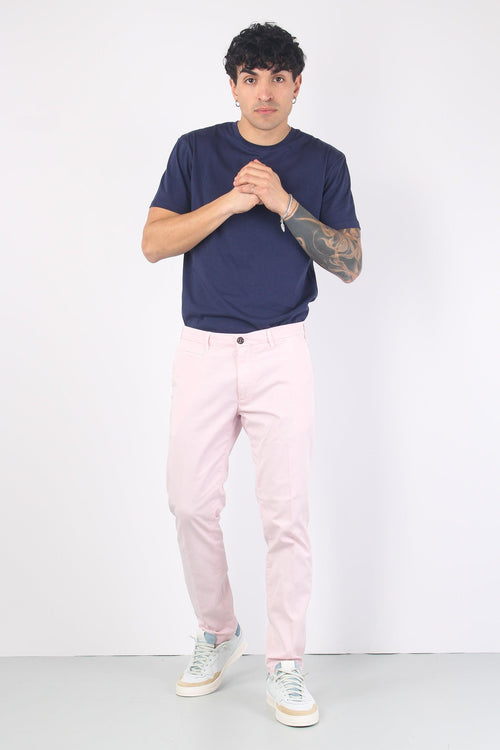 Pantalone Chino Slim Fit Rosa Antico - 1