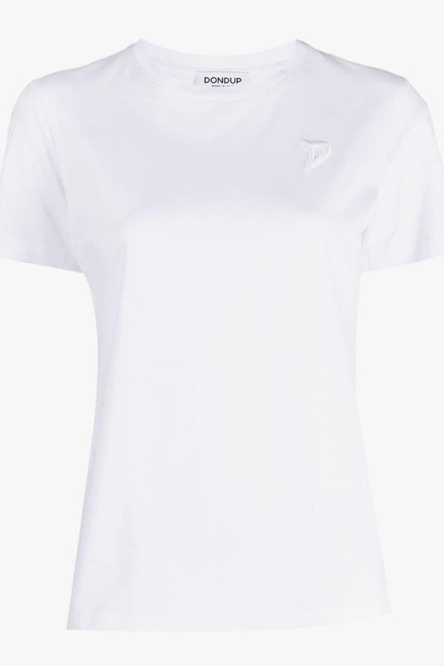 T-shirt Bianco Donna con ricamo