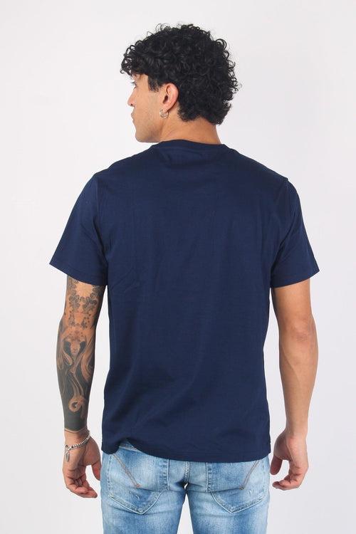 T-shirt Underwear Scritta Navy - 2
