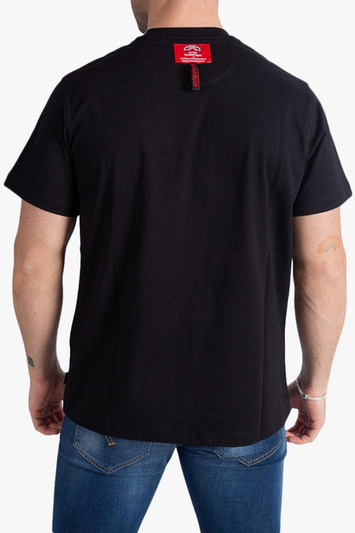 T-shirt Nero Uomo Stampa Denti - 1