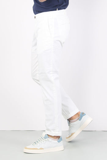 Pantalone Chino Slim Fit Bianco Ottico - 6