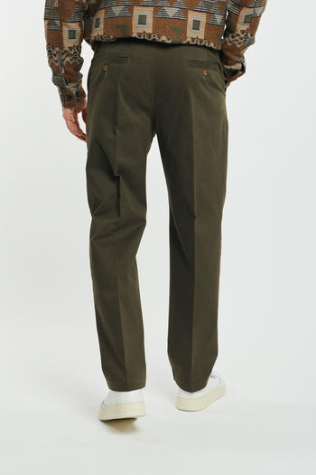 Pantalone verde con fibbia in vita 233188-550 - 5